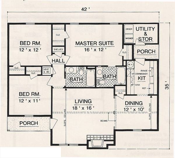 Floor Plan image of Brooklyn Green - 1213 House Plan